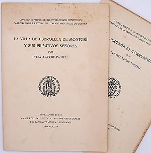 La Villa De Torroella De Montgri Y Sus Primitivos Senores