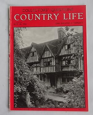 Country Life Magazine. No 2428, 30 July 1943, Mrs Claud Vivian nee Baird., LEESWOOD Flintshire pt...