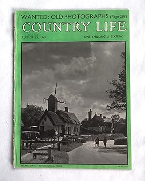 Country Life Magazine. No 2430, 13 August 1943, Miss Anne Curzon-Howe., Whitwood Mere Infants Sch...