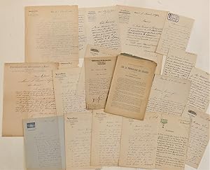 Archive de 19 lettres adressées aux frères Lumière et un tiré à part de ces derniers sur la photo...