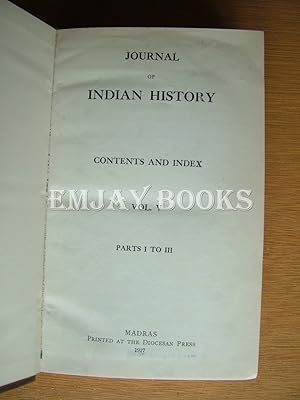 Journal of Indian History. April 1926 to December 1926