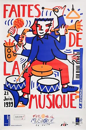 1999 French Festival Poster, "Faites de la Musique" (Make Music)