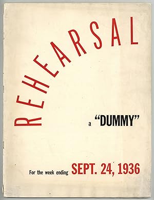 Rehearsal, a "Dummy" for the week ending Sept. 24, 1936. Printed Dummy No. 2 (Life Magazine)