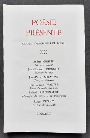 Poésie présente. Cahiers trimestriels de poésie. N°XX, octobre 1976.