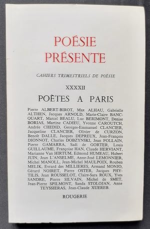 Poésie présente. Cahiers trimestriels de poésie. N°XXXXII, mars 1982. Numéro spécial consacré aux...