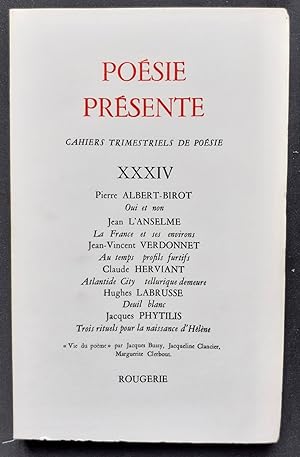 Poésie présente. Cahiers trimestriels de poésie. N°XXXIV, mars 1980.