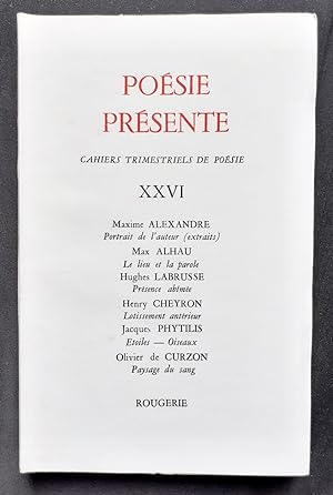 Poésie présente. Cahiers trimestriels de poésie. N°XXVI, mars 1978.