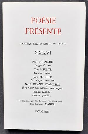 Poésie présente. Cahiers trimestriels de poésie. N°XXXVI, septembre 1980.