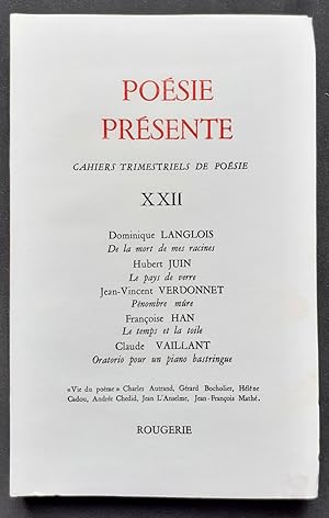 Poésie présente. Cahiers trimestriels de poésie. N°XXII, avril 1977.