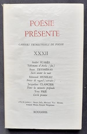 Poésie présente. Cahiers trimestriels de poésie. N°XXXII, septembre 1979.