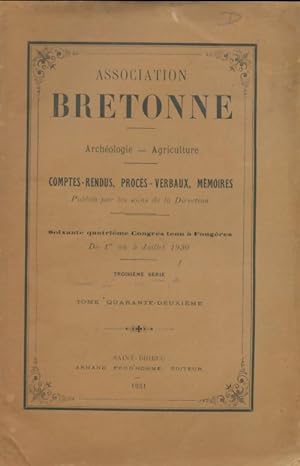 Association bretonne 3e s?rie Tome XXXXII - Collectif