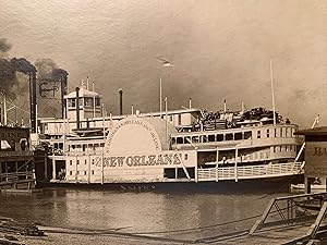 [Missouri] Panoramic Photographic Image of Bustling St. Louis Waterfront circa 1895