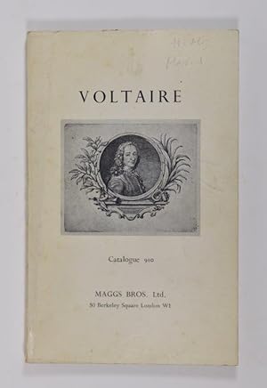 Voltaire. An Illustrated Catalogue of 18th Century Editions. Together with a few of Later Date an...