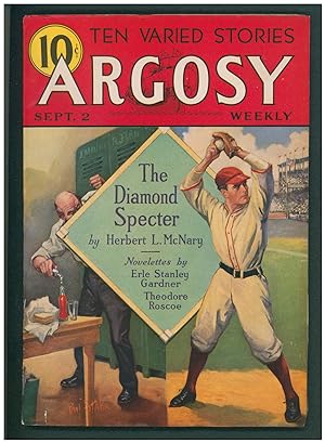 The Diamond Specter (Death Stalks the Big League) in Argosy September 2, 1933 to September 16, 1933