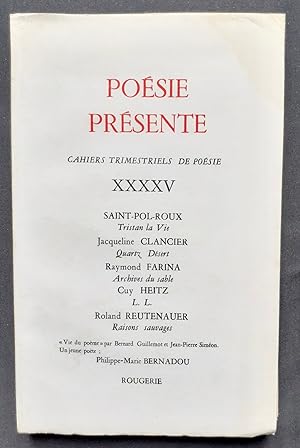 Poésie présente. Cahiers trimestriels de poésie. N°XXXXV, décembre 1982.