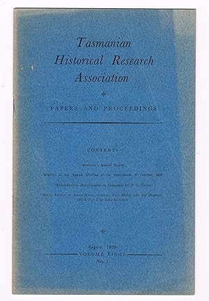 Tasmanian Historical Research Association - Papers and Proceedings. 20 issues , 1959-1969