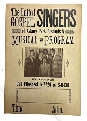 The United Gospel Singers of Asbury Park Presents A Musical Program: For Appointment Call PRospec...