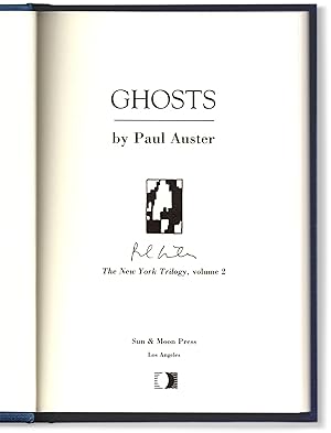 Ghosts. The New York Trilogy Volume 2.