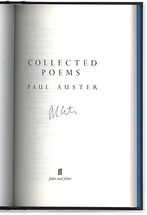 Paul Auster: Collected Poems.