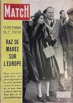 Paris Match N° 204 : Raz-de-marée aux Pays-Bas. - Les Etrusques 7 février 1953.