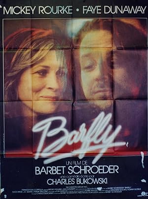 "BARFLY" Réalisé par BARBET SCHROEDER en 1987 avec Mickey ROURKE, Faye DUNAWAY / Affiche français...