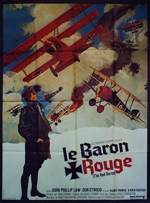 "LE BARON ROUGE (THE RED BARON)" Réalisé par Roger CORMAN en 1971 avec John Phillip LAW / Affiche...