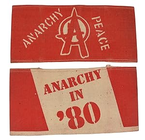 Vintage British anarchist punk armbands c. 1980