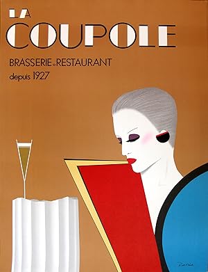 Original Vintage Poster - La Coupole - Brasserie Restaurant