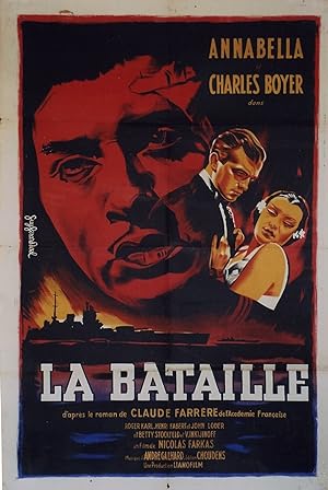 "LA BATAILLE" Réalisé par Nicolas FARKAS en 1933 avec ANNABELLA, Charles BOYER / Affiche ressorti...
