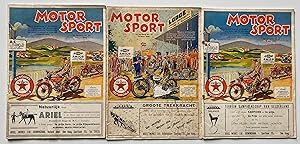 Motor Sport. Geïllustreerd Weekblad voor Motor en Automobielsport. Drie nummers: 1929/2 jg N°36-3...
