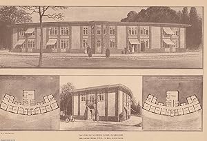 1922 : The Evelyn Nursing Home, Cambridge. Aston Webb and Son, Architects. An original page from ...