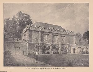 1921 : Stowell Park, Gloucestershire: Exterior of The Badminton Court. Sydney J. Tatchell, Archit...