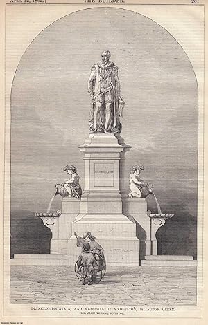 1862 : Drinking Fountain, and Memorial of Myddelton, Islington Green. John Thomas, Sculptor. An o...