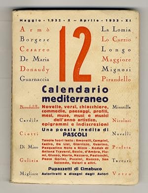 Dodici. Calendario mediterraneo. Edito a cura dei dodici nella fiera del libro 1932, X. Pirandell...