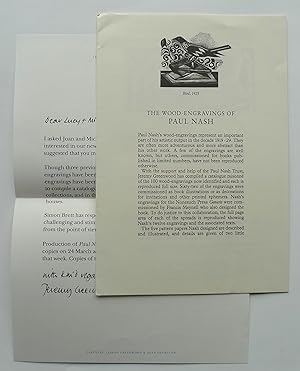 The Wood-engravings of Paul Nash. Prospectus for the Wood Lea Press edtion of 1997.