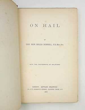 On Hail . with Two Photographs of Hailstones