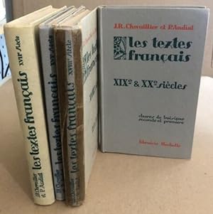 Les texte francais du XVI ° au XX° siecle / classes de troisiéme seconde et premiere / 4 tomes