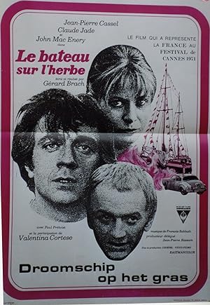 "LE BATEAU SUR L'HERBE" Réalisé par Gérard BRACH en 1971 avec Jean-Pierre CASSEL, Claude JADE, Jo...