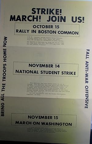 Strike! March! Join Us! Event Broadside/Handbill circa 1969