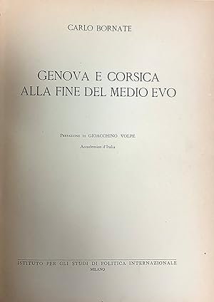 Genova e Corsica alla fine del Medio Evo.