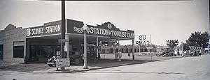 1930's Route 66 Gasoline Station/Tourist Camp Panoramic Photo Negatives--Gallup, New Mexico