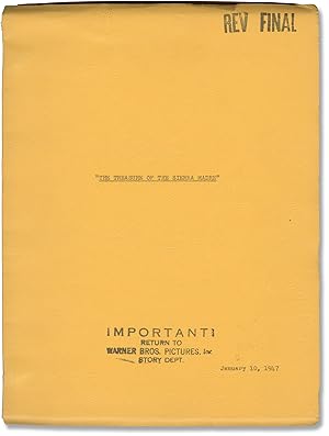 The Treasure of the Sierra Madre (File copy of the screenplay for the 1948 Western film, with ori...