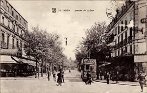 Ansichtskarte / Postkarte Dijon Côte dOr, Avenue de la Gare, Tramway