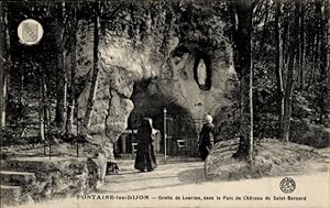 Ansichtskarte / Postkarte Dijon Côte d'Or, Fontaine-les-Dijon, Grotte de Lourdes, dans le Parc du...