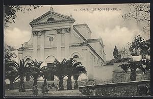 Carte postale Ile Rousse /Corse, L`Eglise