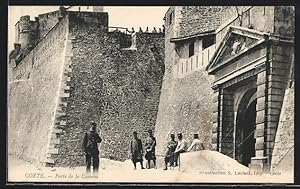 Leporello-Carte postale Corte, Porte de la Caserne