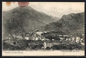 Carte postale Corte, vue générale et le Mont-Rotondo