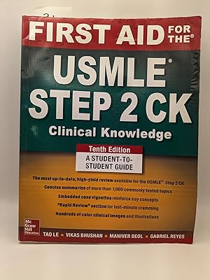 First Aid for the USMLE Step 2 CK Clinical Knowledge Tenth Edition