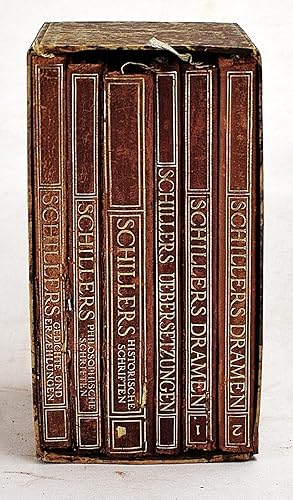 Set of 6 Schiller's Works: Dramatische Dichtungen Bd. 1 (1905) and 2 (1896); Uebersetzungen (1906...