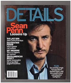 Details Magazine - December, 2000. Sean Penn cover. Sean Penn, Arturo Gotta, Rachel Weisz, L.A. C...